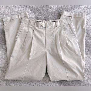 Nordstrom beige khaki pants. Smartcare wrinkle free. Size: 35W 32L